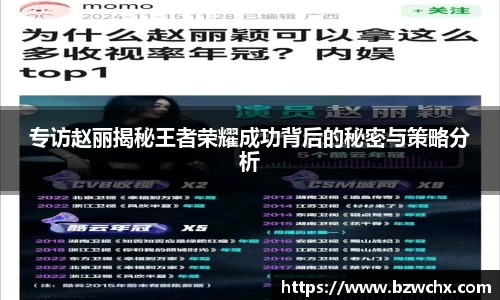 专访赵丽揭秘王者荣耀成功背后的秘密与策略分析