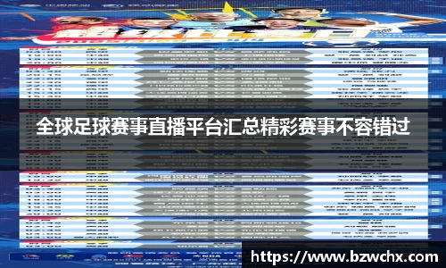 全球足球赛事直播平台汇总精彩赛事不容错过