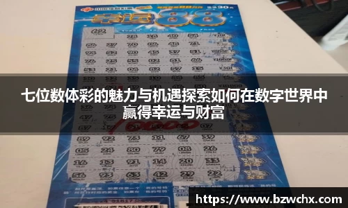 七位数体彩的魅力与机遇探索如何在数字世界中赢得幸运与财富